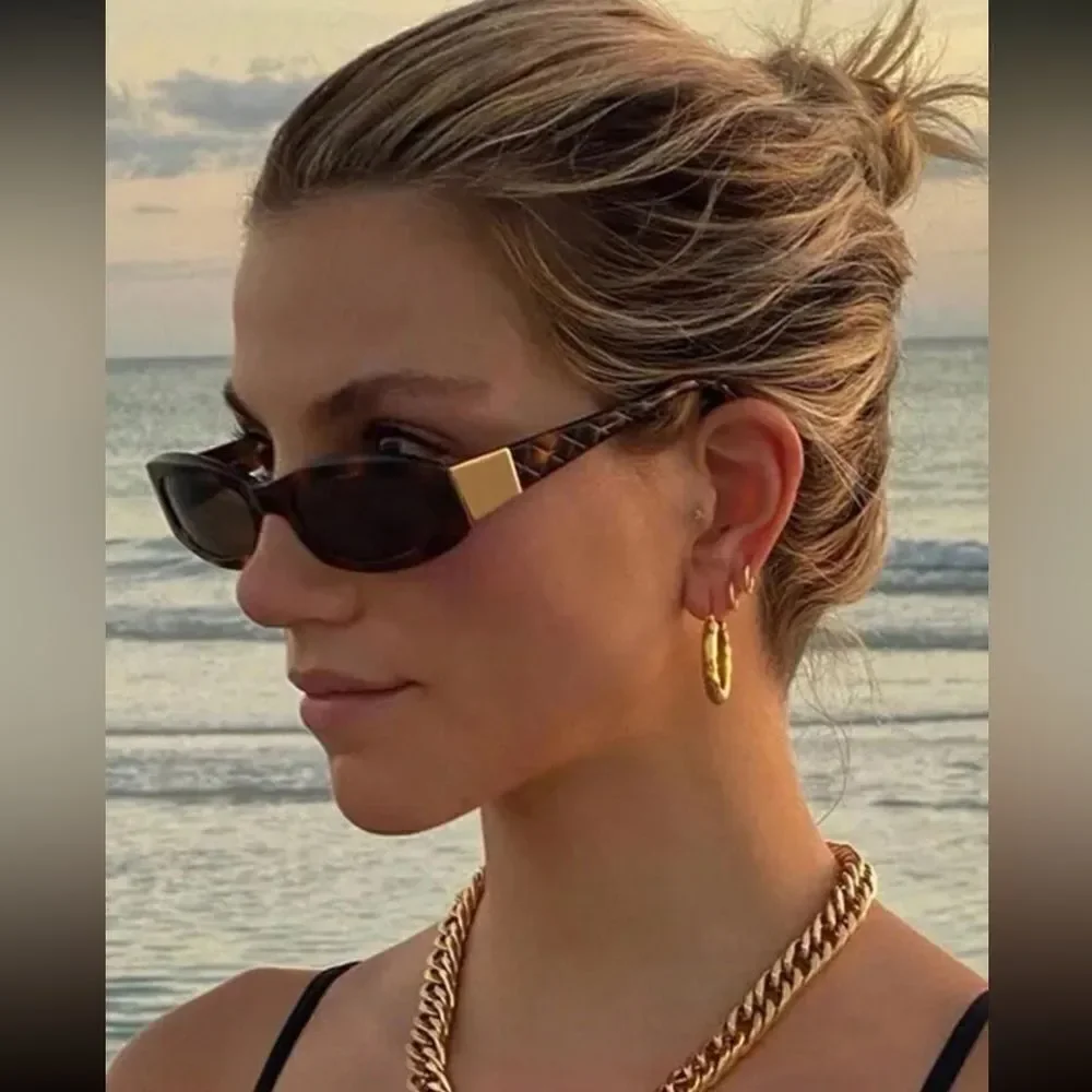 Trendy brown sunglasses K5